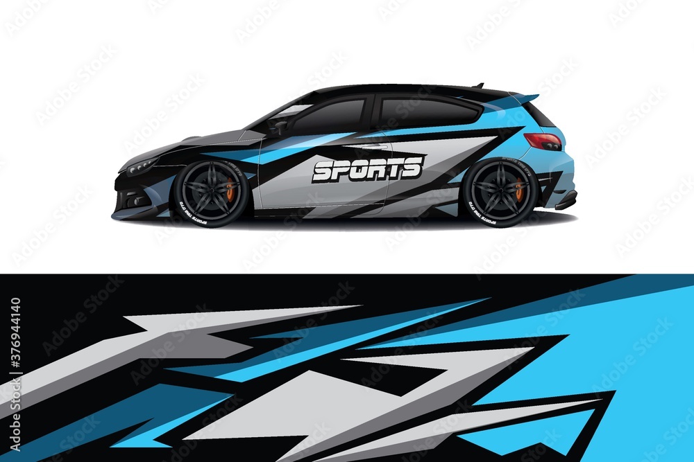 Obraz premium Sports car wrapping decal design