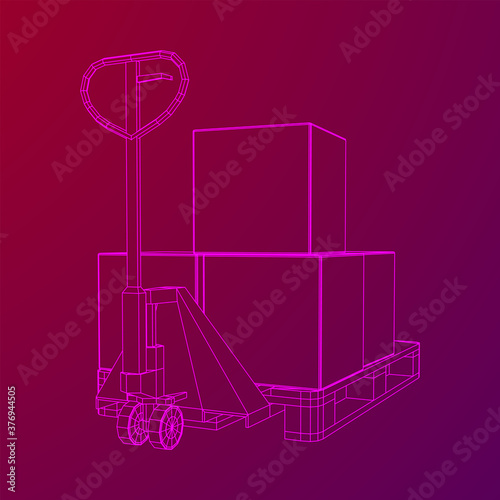 Hand pallet jack lift . Manual forklift.