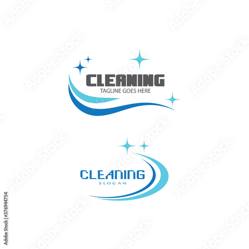 cleaning clean service logo icon vector template