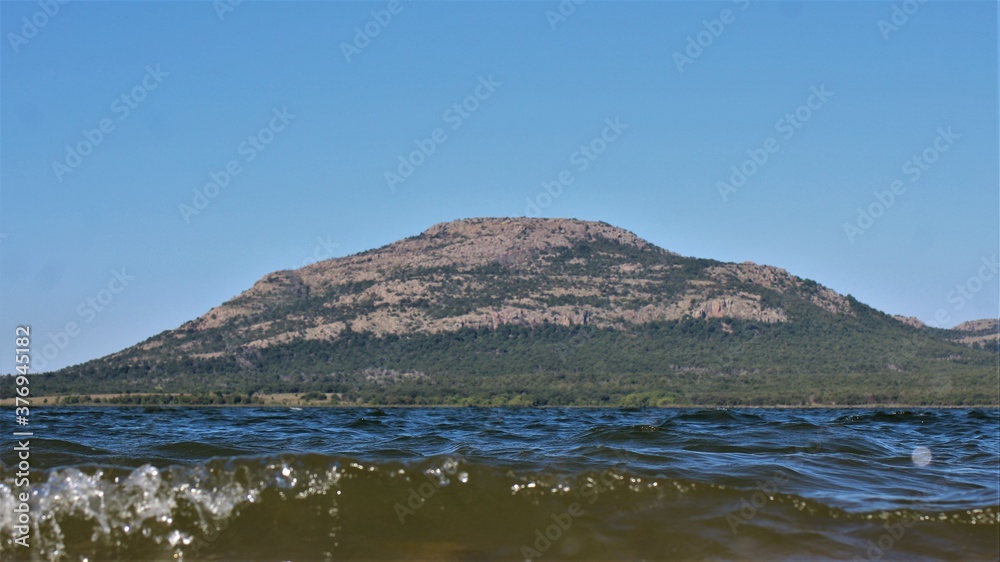 Mount Scott as seen from Lake Lawtonka near Lawton, Oklahoma