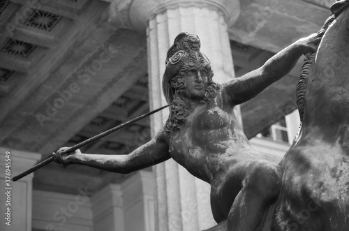 Amazone 1913-14 Detail : Amazon on Horseback Neoclassical / Symbolism statue by Franz Von Stuck. Detail. Munich, Germany. 6200X4100 300dpi 