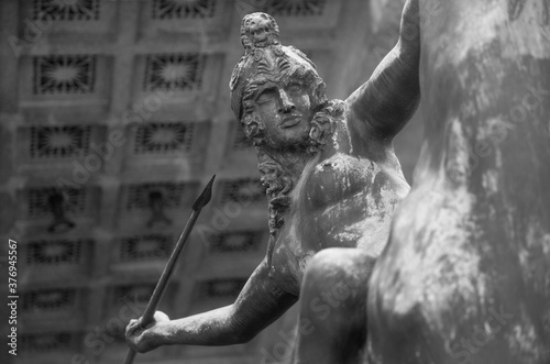 Amazone 1913-14 Detail : Amazon on Horseback Neoclassical / Symbolism statue by Franz Von Stuck. Detail. Munich, Germany. 6200X4100 300dpi photo