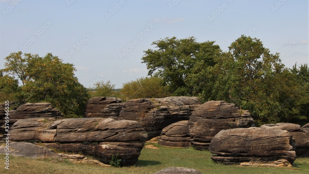 Rock Formation in Rock City Park just south of Minneapolis, Kansas