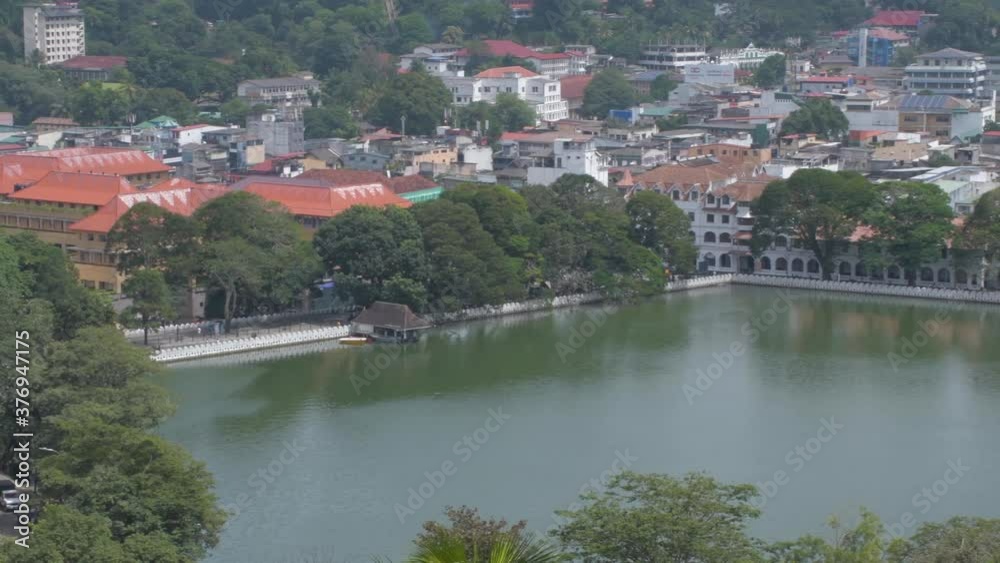 Panoramic Kandy City View From Kandy Viewpoint. Kandy Is A Large City In Central Sri Lanka Which Is Surrounded By Mountains, Tea Plantations And Biodiverse Rainforest Panoramic Kandy City View From Kandy Viewpoint. Kandy Is A Large City In Central Sri Lanka Which Is Surrounded By Mountains, Tea Plantations And Biodiverse Rainforest