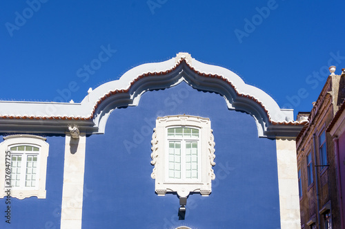 pediment of the Casa da Baia in Setubal photo