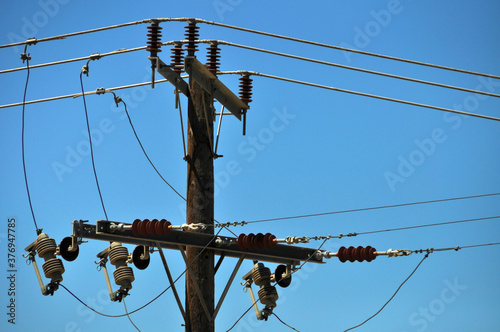 small overhead power line