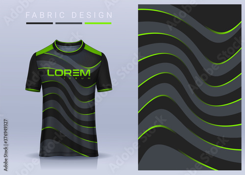 Fabric textile for Sport t-shirt ,Soccer jersey mockup for football club. uniform front and back view.