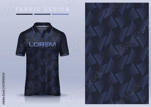Fabric textile for Sport t-shirt ,Soccer jersey mockup for football club. uniform front and back view.