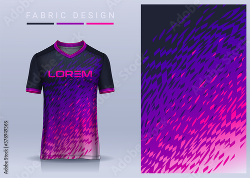 Fabric textile for Sport t-shirt ,Soccer jersey mockup for football club. uniform front and back view.