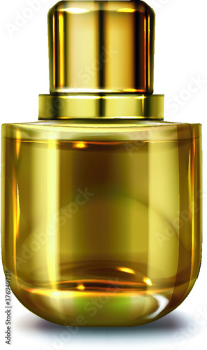 realistic illustration of cosmetic jar on background