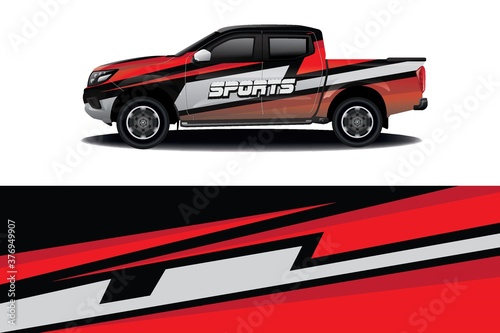 Sports car wrapping decal design 