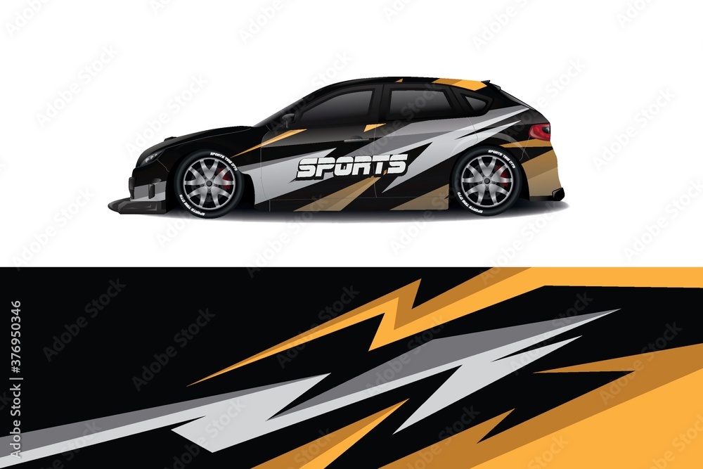 Sports car wrapping decal design Sports car wrapping decal design