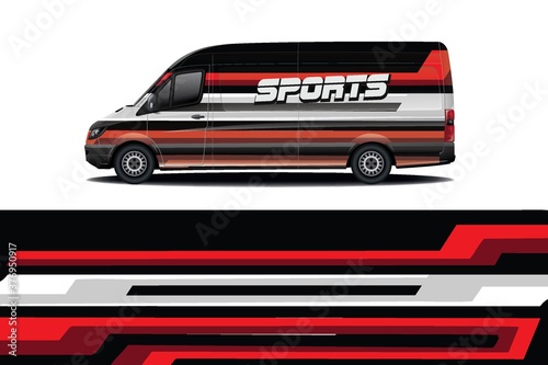 Sports car wrapping decal design	