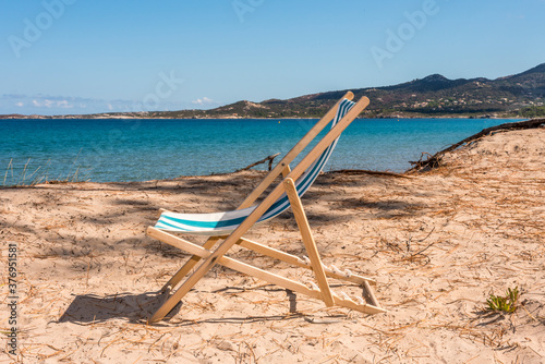 Принти на полотні lounge chair on the beach