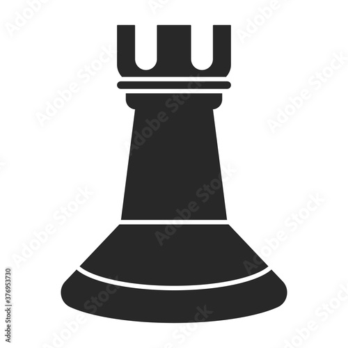 Rook chess pieces flat vector icon for apps or websites