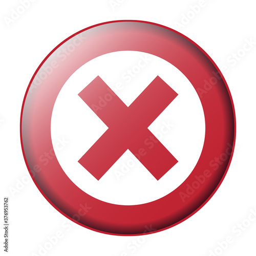 Exit or close flat color icon for apps and websites
