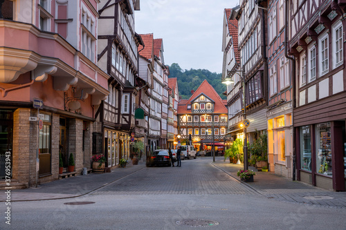 Altstadt von Hannoversch Münden mit ihren zahlreichen, historischen Fachwerkhäusern
