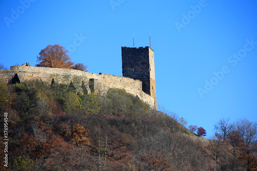 Festungsmauern des Schloss Gleichen,. Wandersleben, Thueringen, Deutschland, Europa