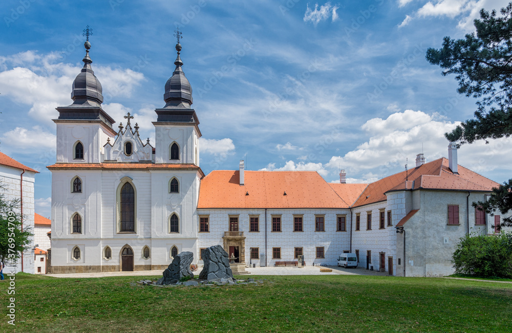 Church in Czech city Trebic. This church is situated in south Moravia.