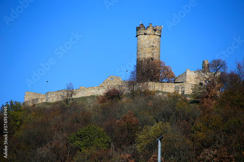 Ruine des Schloss Muehlburg auf dem Muehlberg. Wandersleben, Thueringen, Deutschland, Europa  photo