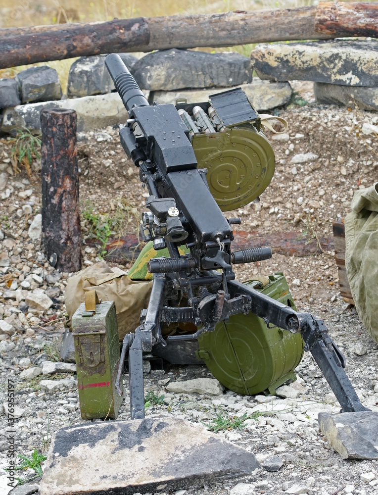the grenade launcher on position