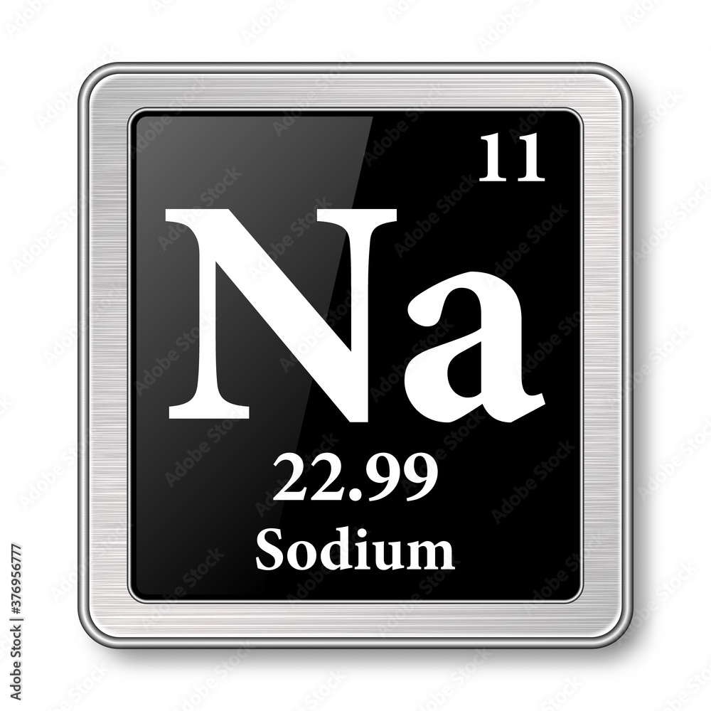 The periodic table element Sodium. Vector illustration The periodic table element Sodium. Vector illustration