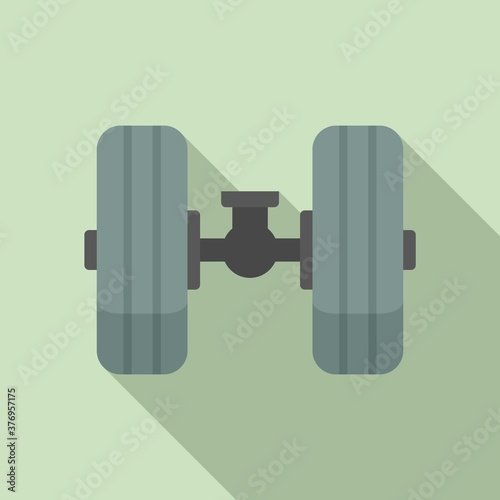Aircraft repair tires icon. Flat illustration of aircraft repair tires vector icon for web design