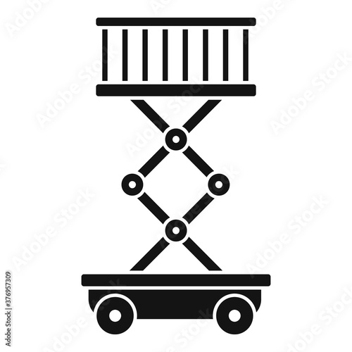 Aircraft repair lift stand icon. Simple illustration of aircraft repair lift stand vector icon for web design isolated on white background