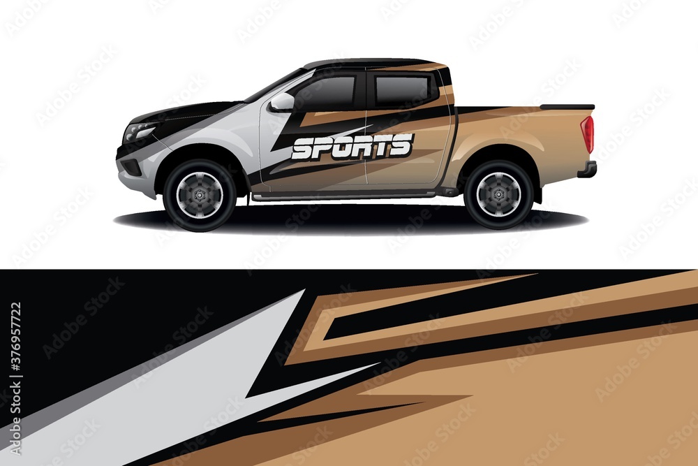Fototapeta premium Sports car wrapping decal design