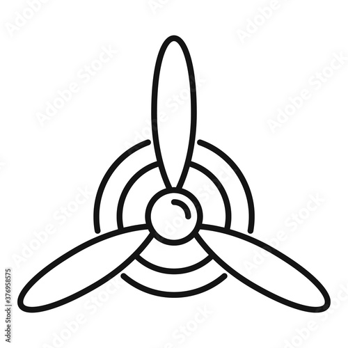 Aircraft repair motor propeller icon. Outline aircraft repair motor propeller vector icon for web design isolated on white background