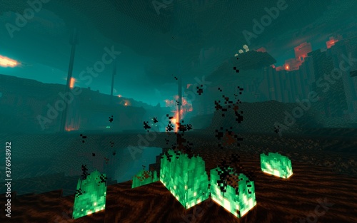 Paysage vallée des âme Minecraft