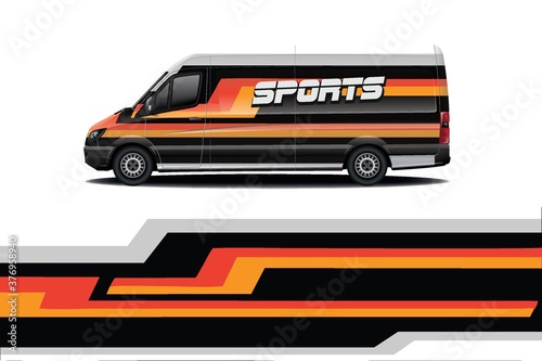 Sports car wrapping decal design 