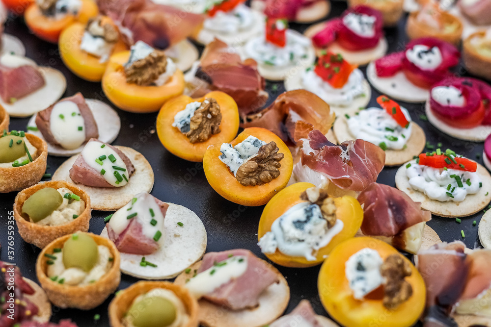 Catering service for guests. Luxury food. Catering service for guests. Luxury food.
