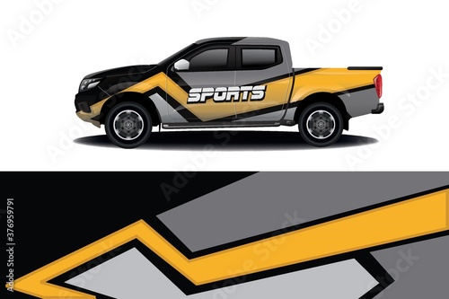 Sports car wrapping decal design 