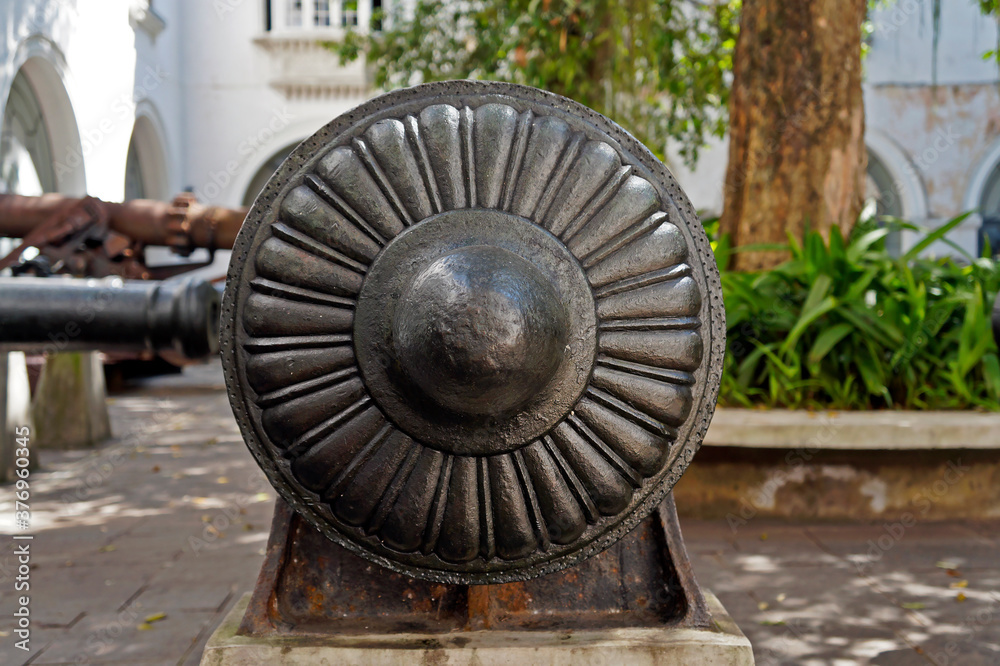 Fototapeta premium Bronze cannon ornament (1629), Rio de Janeiro, Brazil