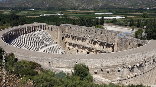 Aspendos Antic Theater in Antalya city of Turkey