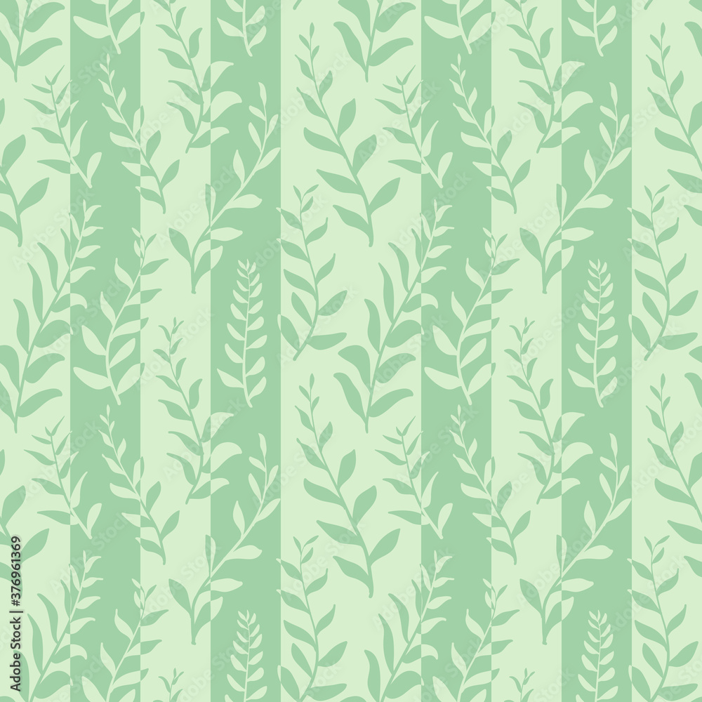 Geometric seamless repeating pattern of branches