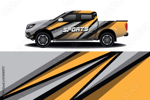 Sports car wrapping decal design