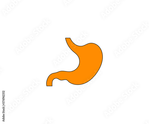 Digestive, organ, stomach icon. Vector illustration, flat design.
