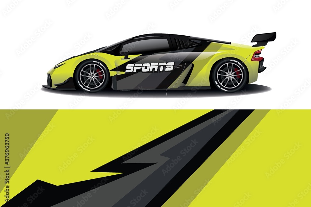 Obraz premium Sports car wrapping decal design