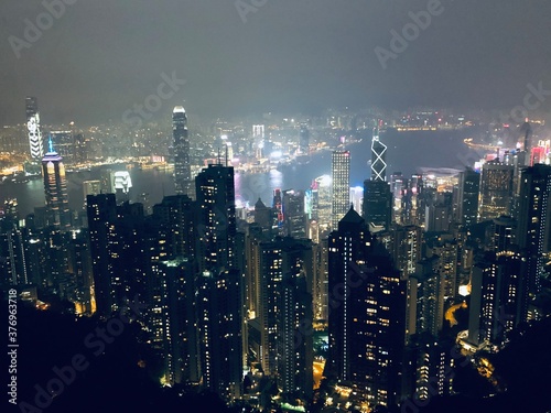 Wallpaper Mural Hong Kong skyline at night Torontodigital.ca