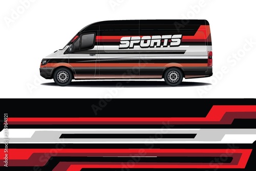Sports car wrapping decal design