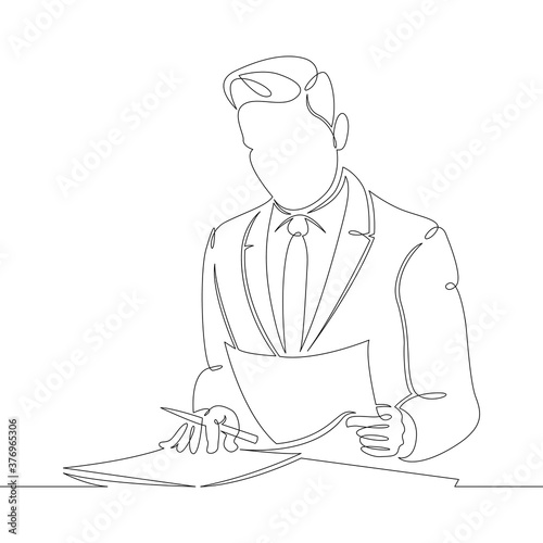 young male announcer in studio reads text