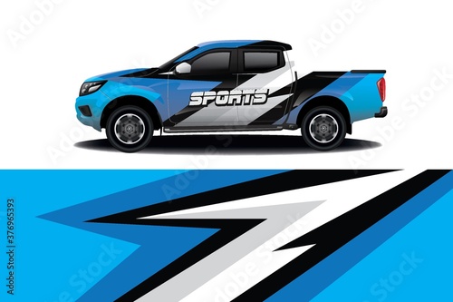 Sports car wrapping decal design