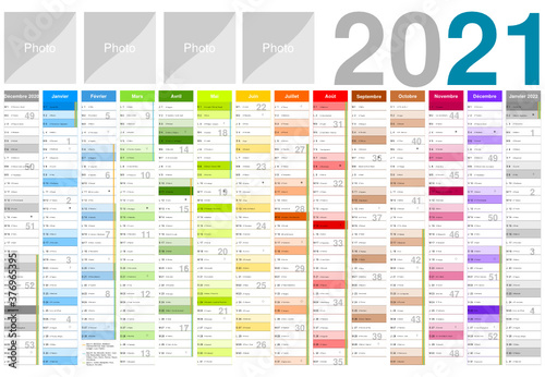 calendrier 2021 650x450mm 14 mois avec vacances scolaires officielles 2021 2022 entièrement modifiable via calques et texte arial