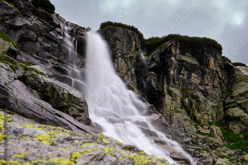 waterfall in the mountains