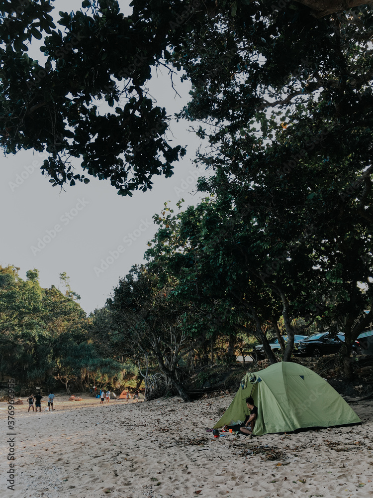 tent on the beach