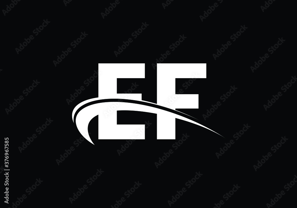 Initial Monogram Letter E F Logo Design Vector Template. E F Letter Logo Design Initial Monogram Letter E F Logo Design Vector Template. E F Letter Logo Design