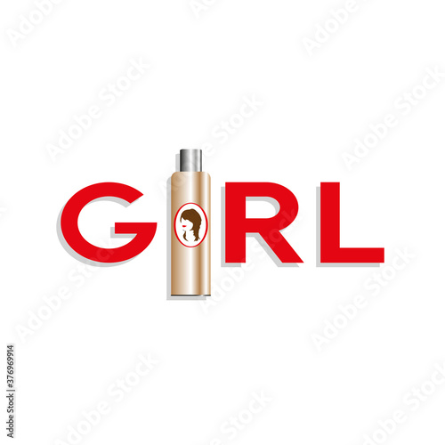T-shirt print with the stylized word 