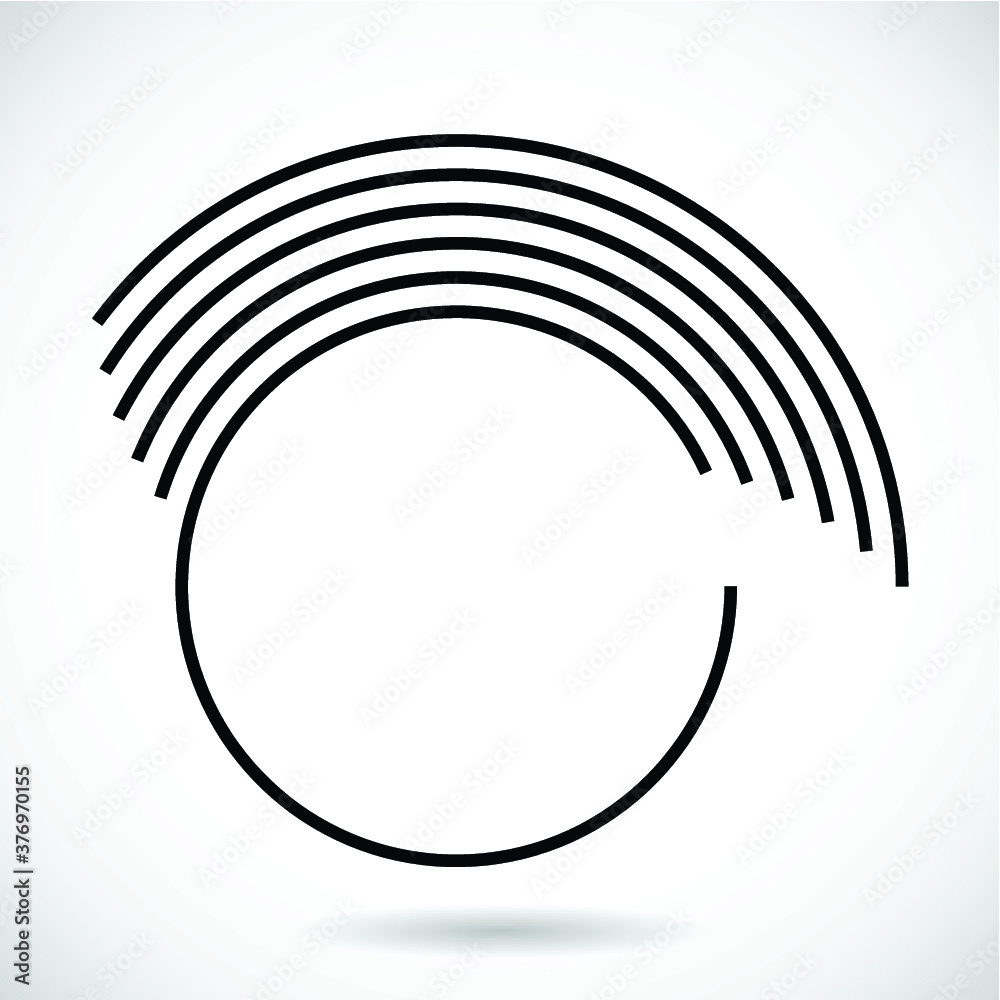 Lines in Circle Form . Vector Illustration .Technology Logo . 